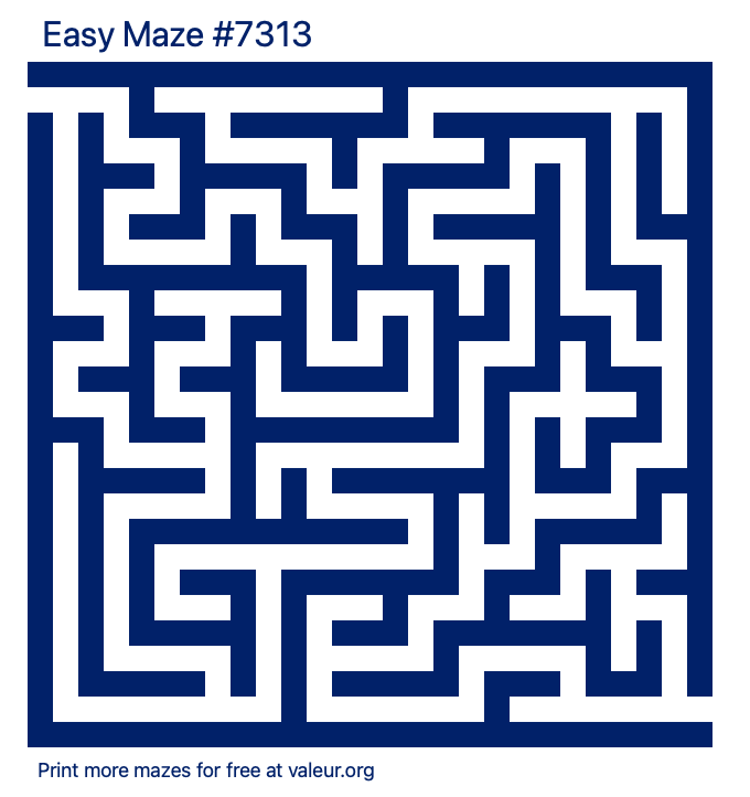 Free Printable Easy Maze number 7313