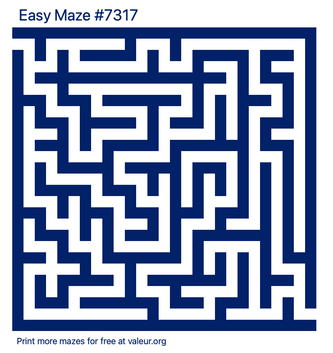 Free Printable Easy Maze number 7317