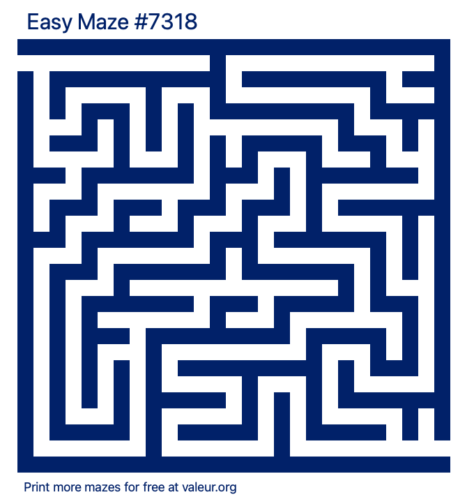 Free Printable Easy Maze number 7318