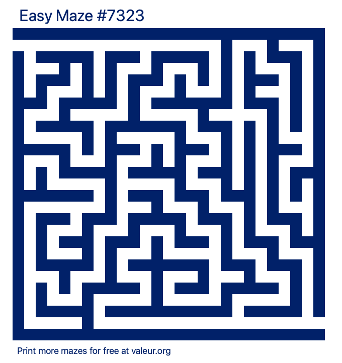 Free Printable Easy Maze number 7323