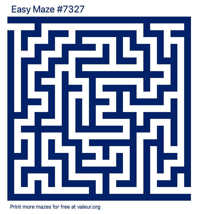 Free Printable Easy Maze number 7327