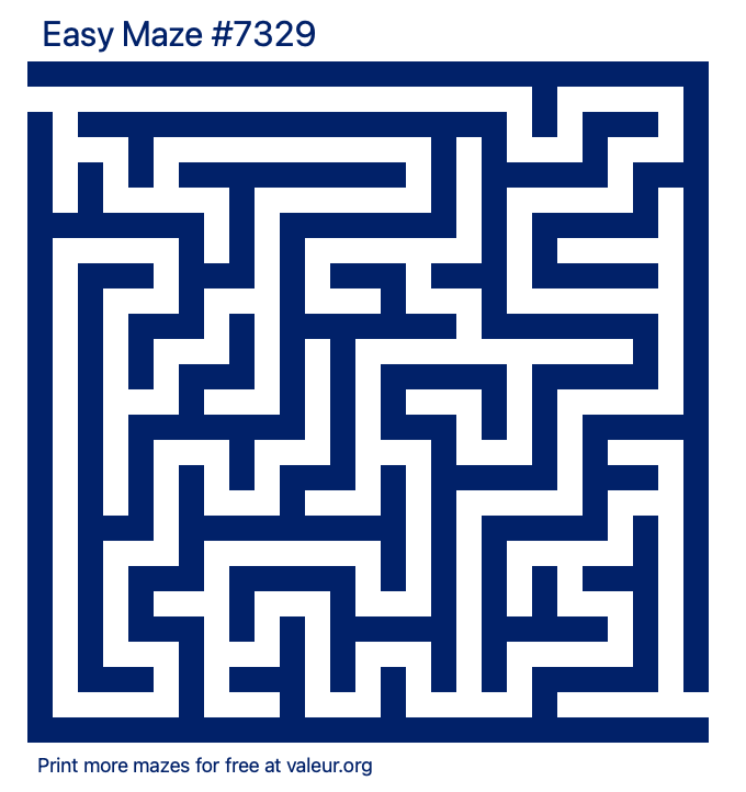 Free Printable Easy Maze number 7329