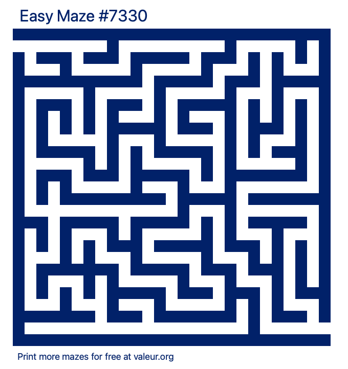 Free Printable Easy Maze number 7330