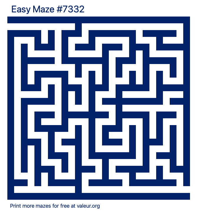 Free Printable Easy Maze number 7332