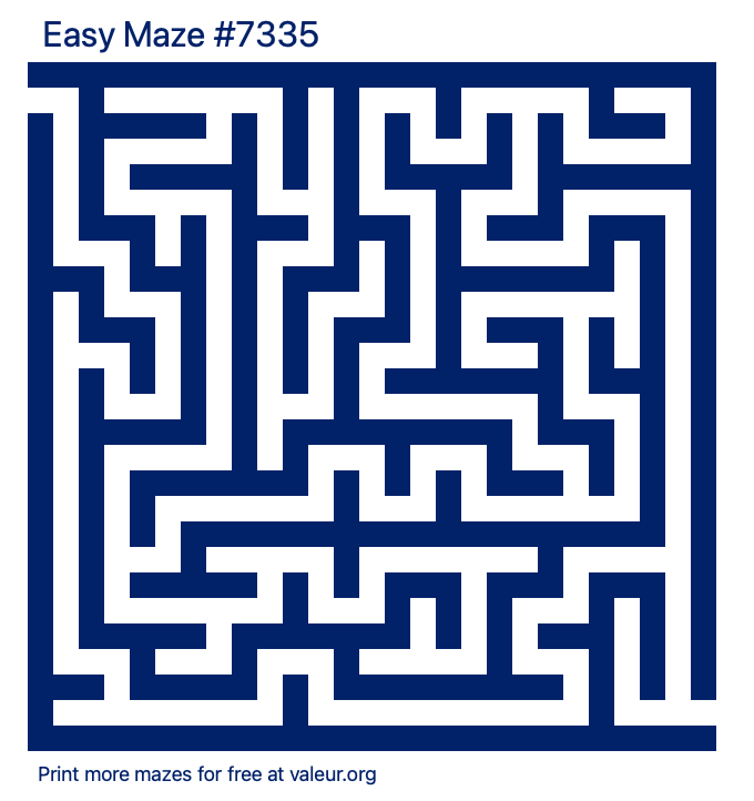 Free Printable Easy Maze number 7335