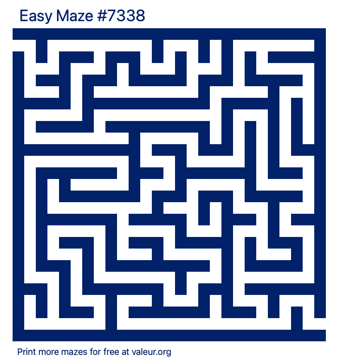 Free Printable Easy Maze number 7338