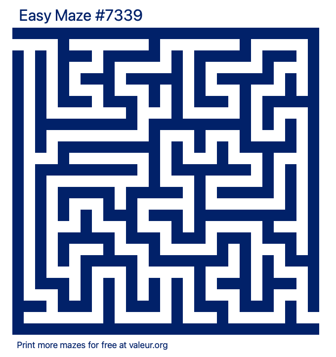 Free Printable Easy Maze number 7339