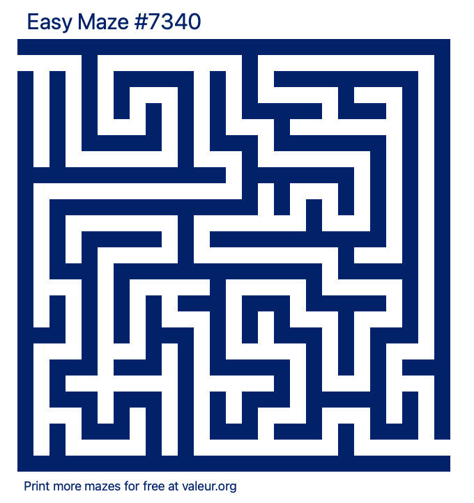 Free Printable Easy Maze number 7340