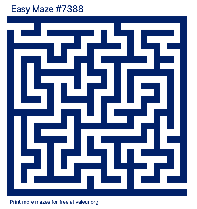 Free Printable Easy Maze number 7388