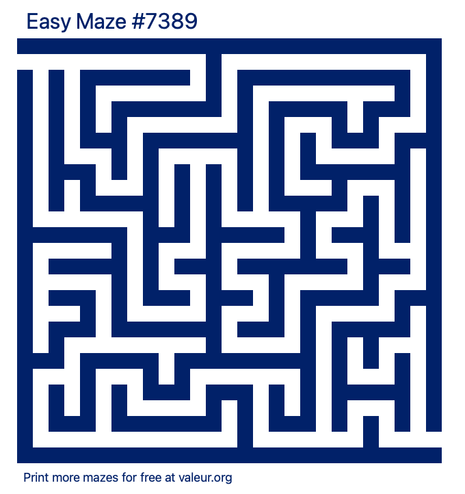 Free Printable Easy Maze number 7389