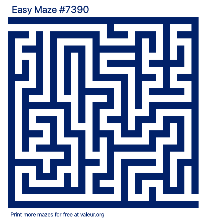 Free Printable Easy Maze number 7390