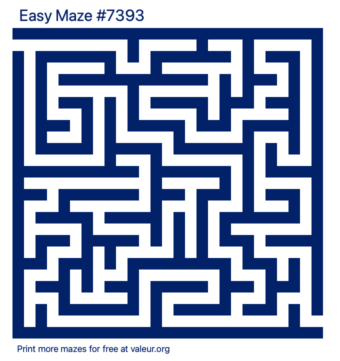 Free Printable Easy Maze number 7393