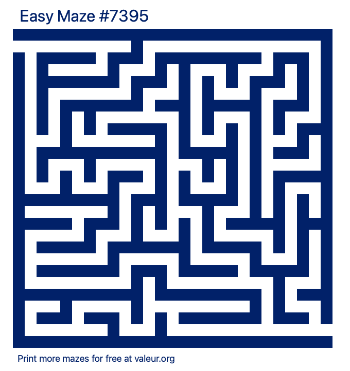 Free Printable Easy Maze number 7395