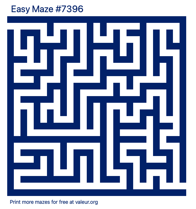 Free Printable Easy Maze number 7396