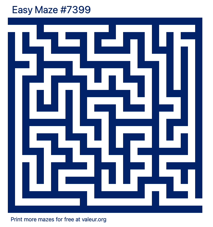 Free Printable Easy Maze number 7399