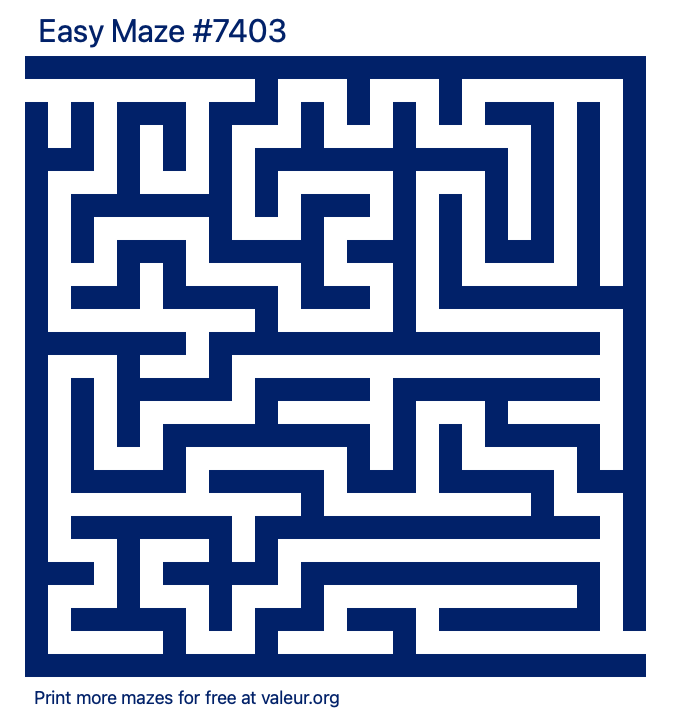 Free Printable Easy Maze number 7403
