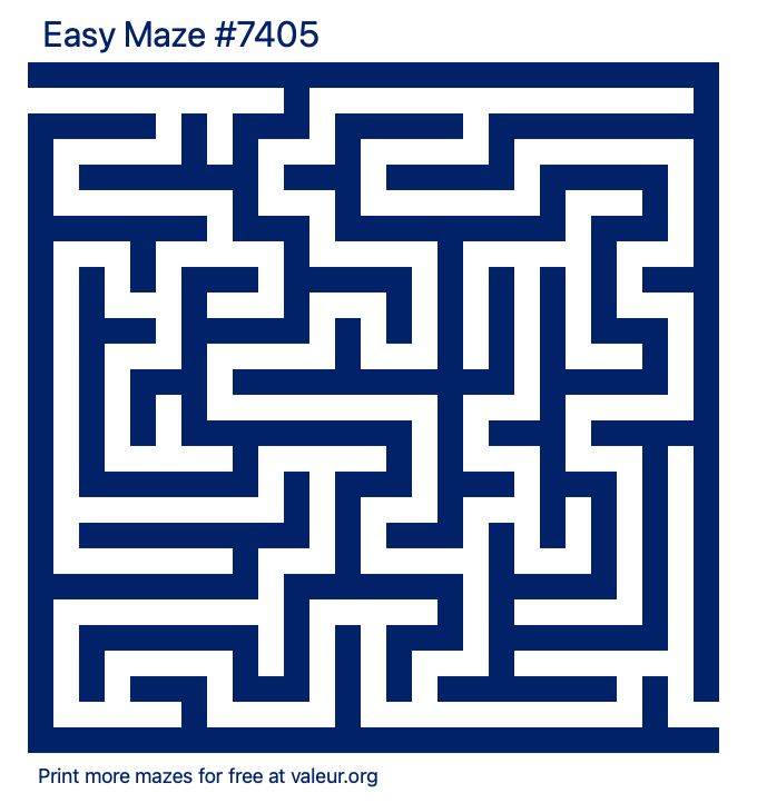 Free Printable Easy Maze number 7405