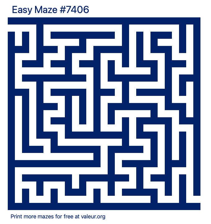 Free Printable Easy Maze number 7406