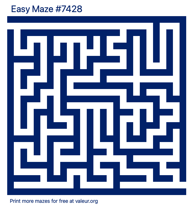 Free Printable Easy Maze number 7428