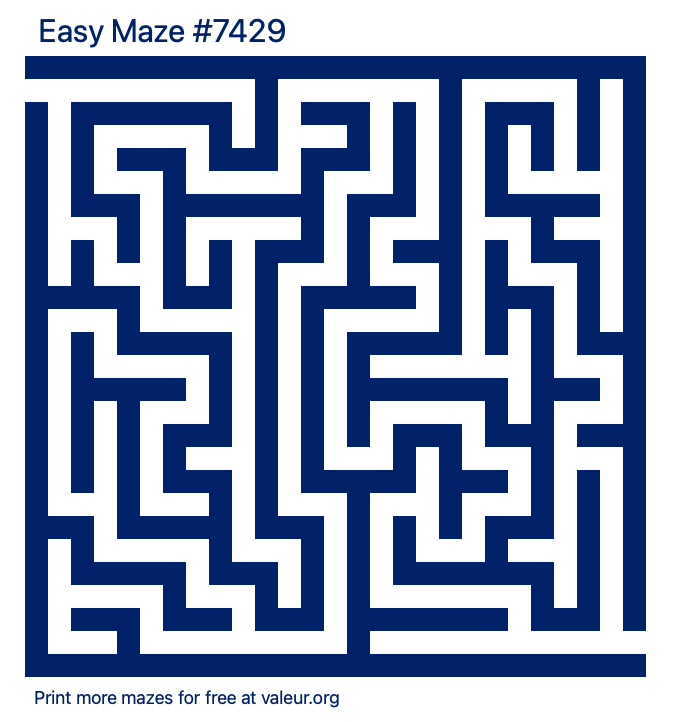 Free Printable Easy Maze number 7429