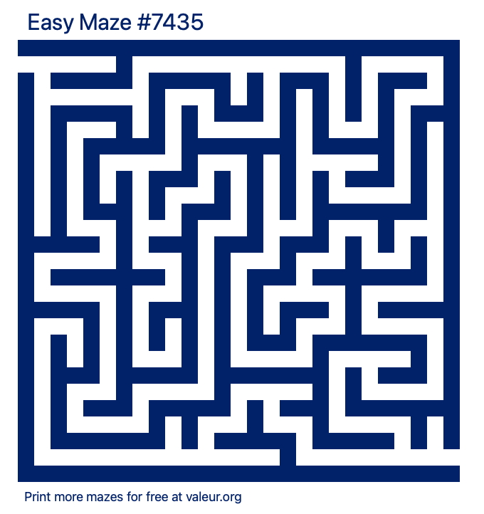 Free Printable Easy Maze number 7435