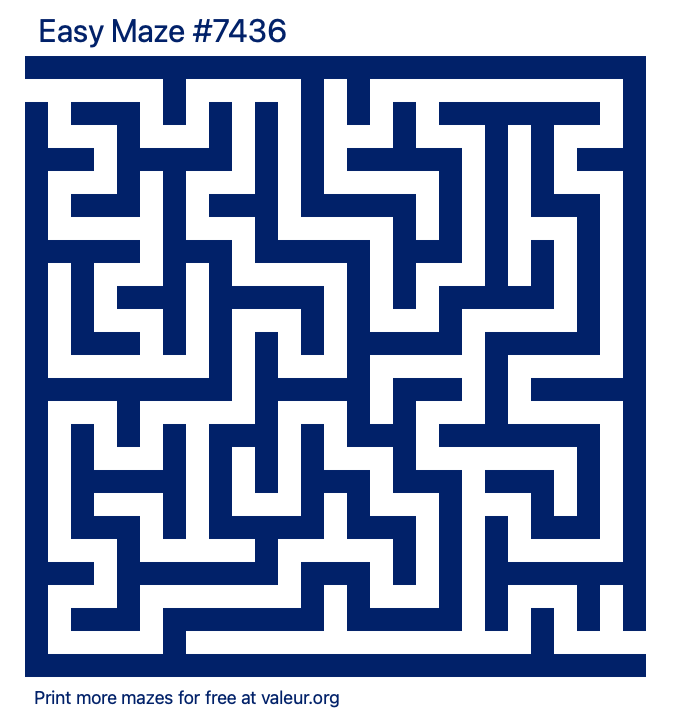 Free Printable Easy Maze number 7436