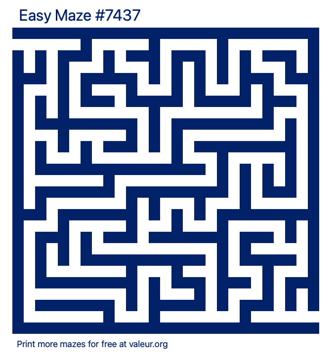 Free Printable Easy Maze number 7437