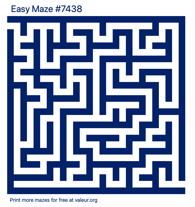 Free Printable Easy Maze number 7438