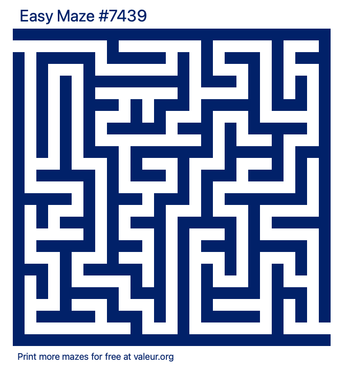 Free Printable Easy Maze number 7439