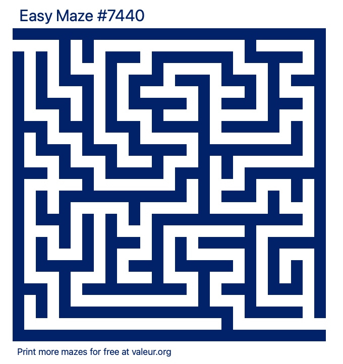 Free Printable Easy Maze number 7440