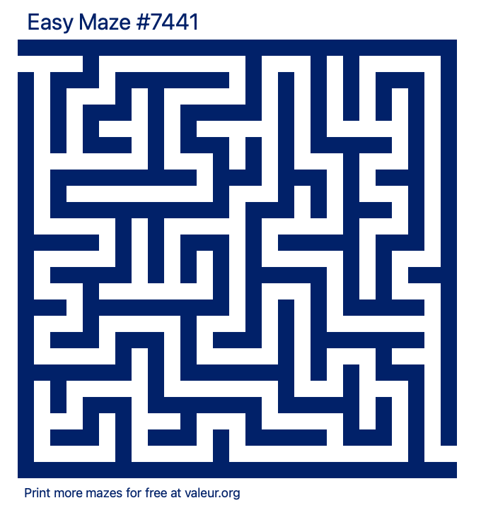 Free Printable Easy Maze number 7441