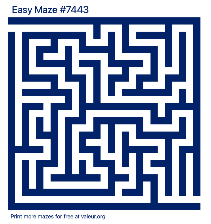 Free Printable Easy Maze number 7443