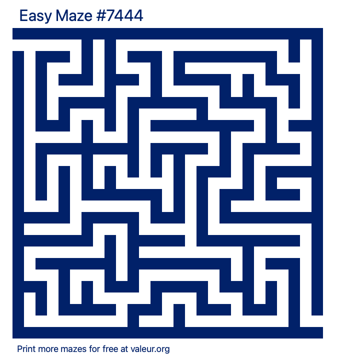 Free Printable Easy Maze number 7444