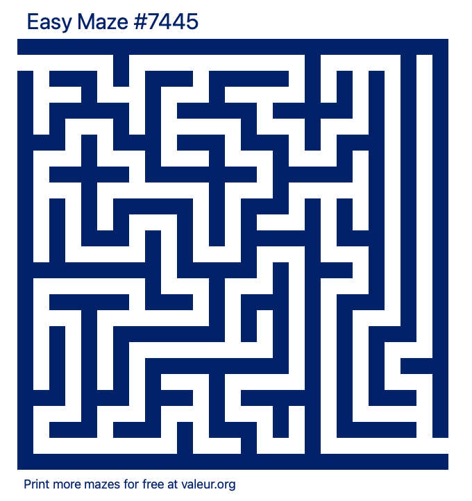 Free Printable Easy Maze number 7445