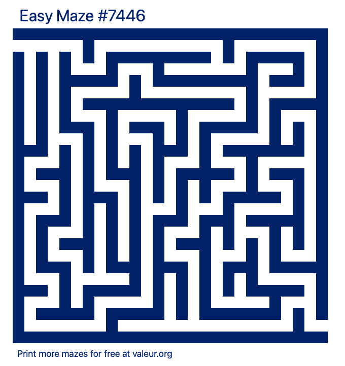 Free Printable Easy Maze number 7446