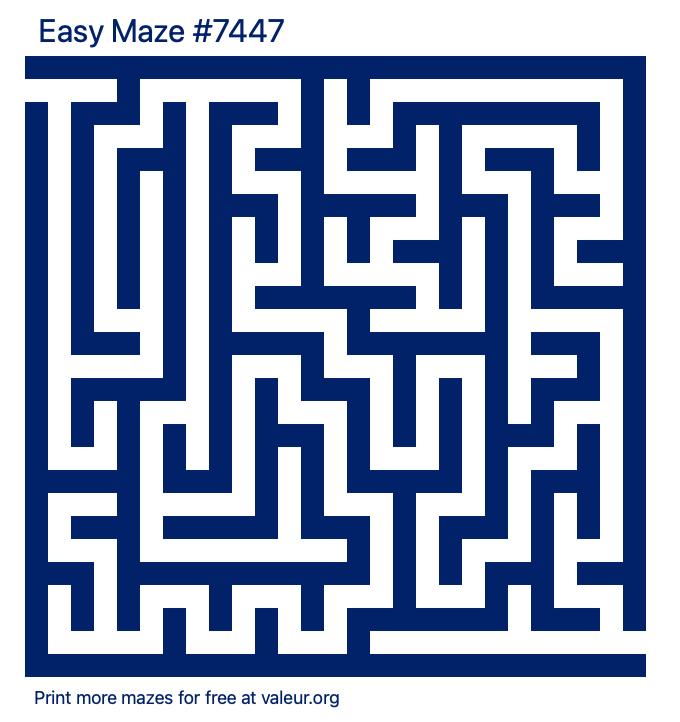 Free Printable Easy Maze number 7447