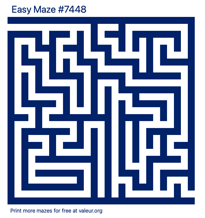 Free Printable Easy Maze number 7448