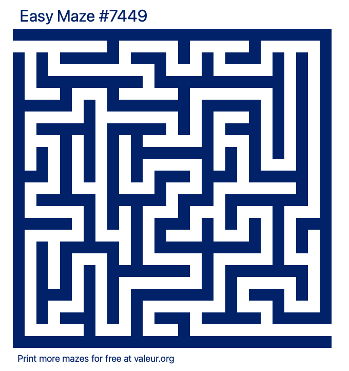 Free Printable Easy Maze number 7449