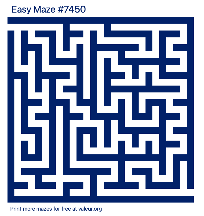 Free Printable Easy Maze number 7450