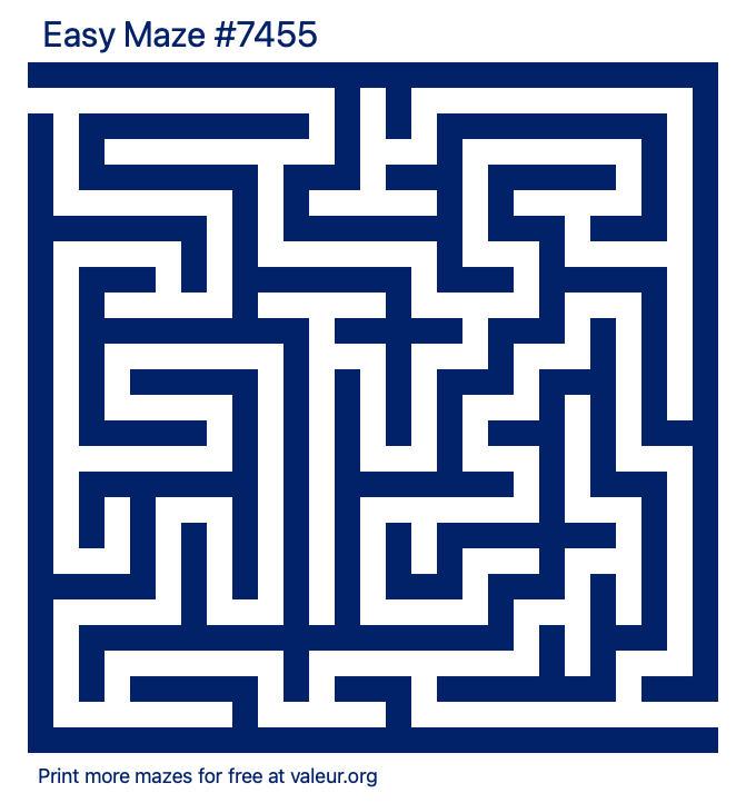 Free Printable Easy Maze number 7455