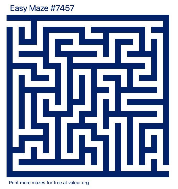 Free Printable Easy Maze number 7457