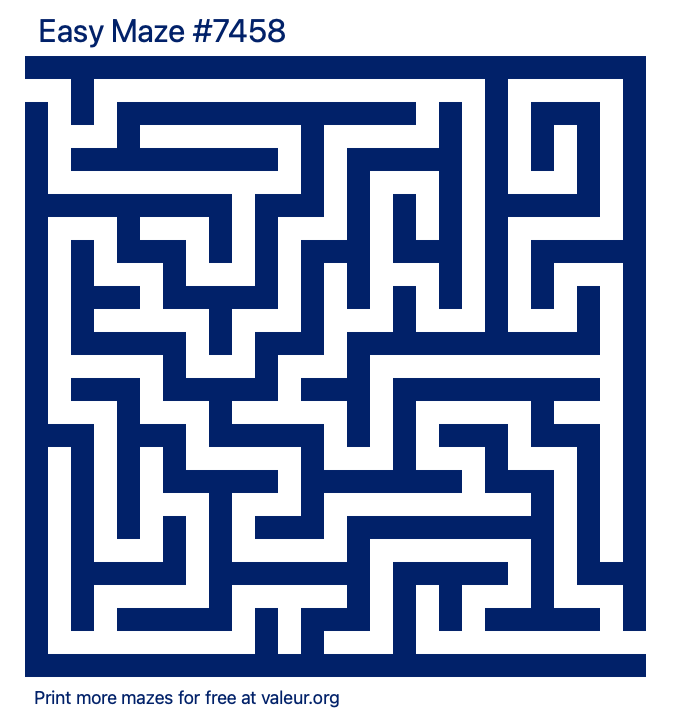 Free Printable Easy Maze number 7458