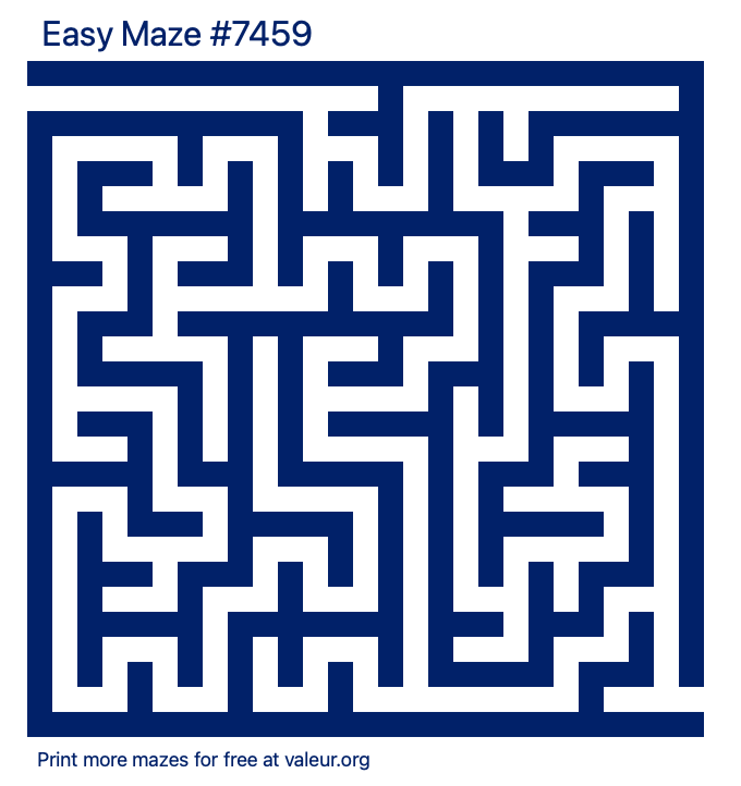 Free Printable Easy Maze number 7459