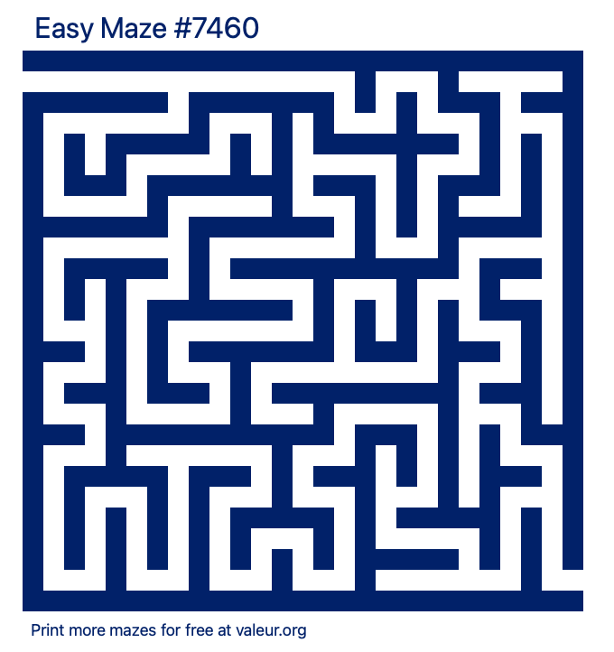 Free Printable Easy Maze number 7460