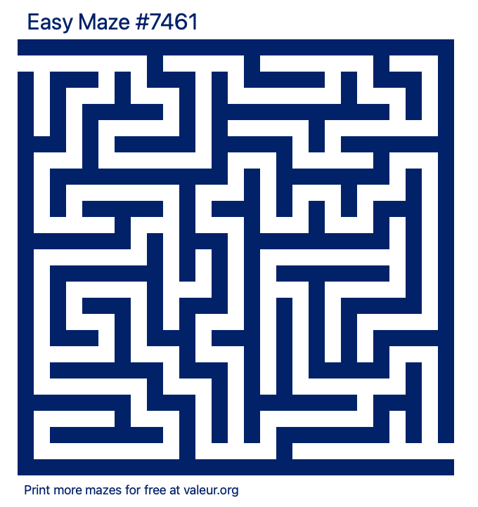 Free Printable Easy Maze number 7461