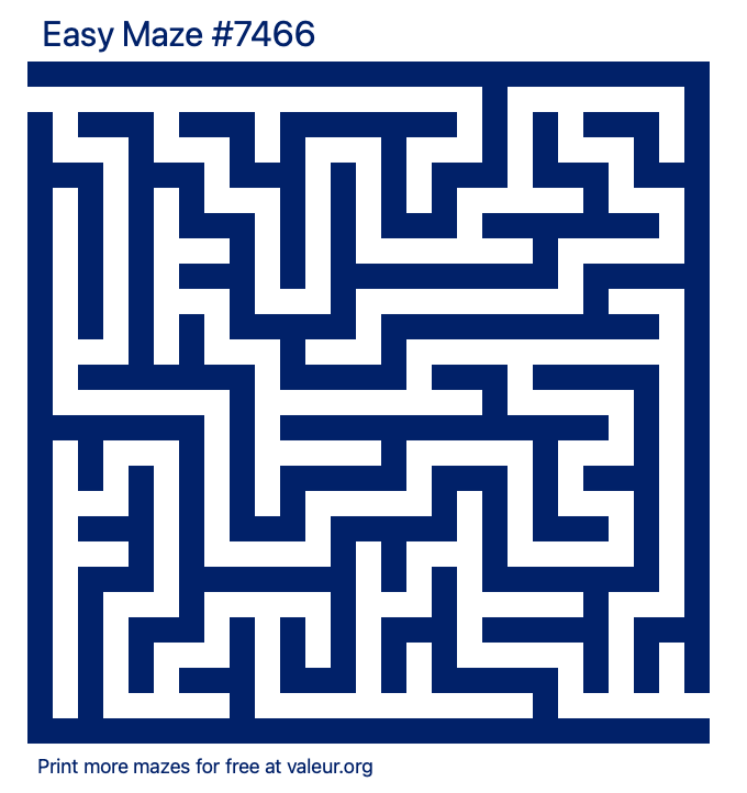 Free Printable Easy Maze number 7466