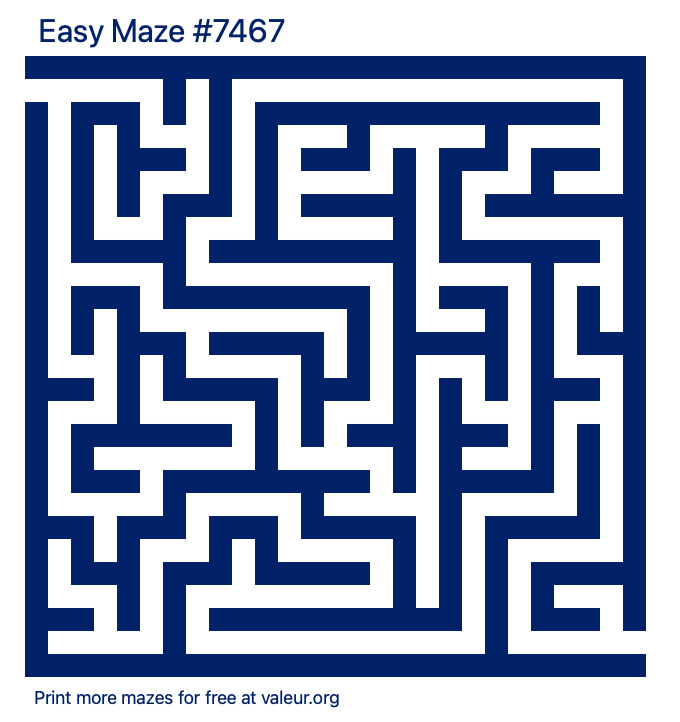 Free Printable Easy Maze number 7467