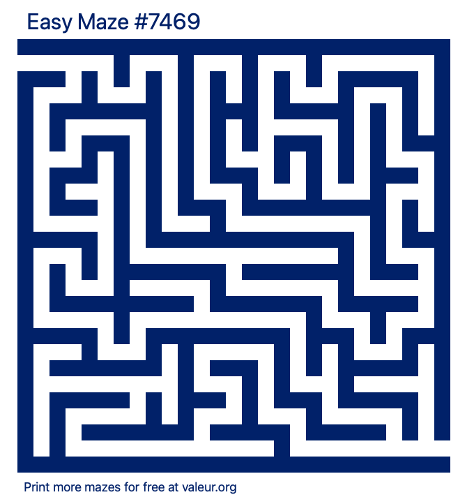 Free Printable Easy Maze number 7469