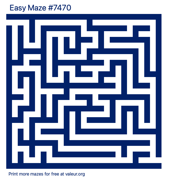 Free Printable Easy Maze number 7470