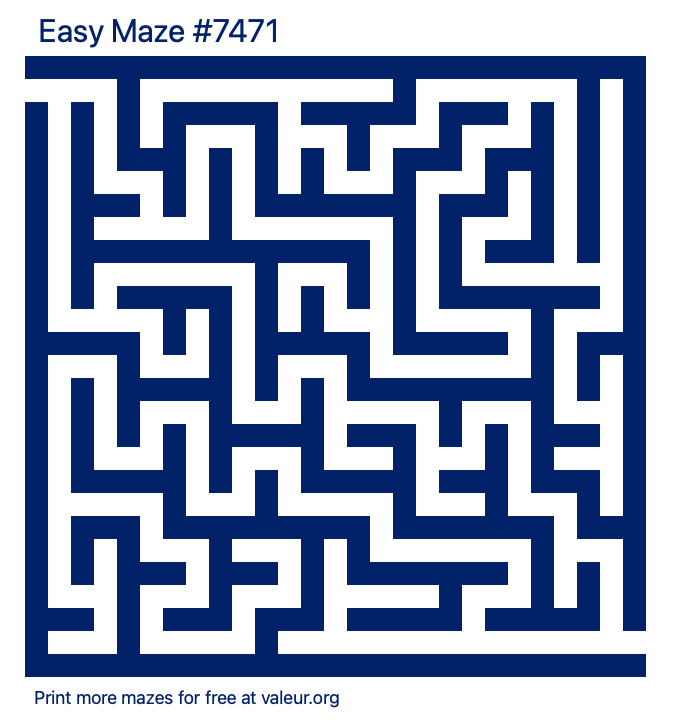 Free Printable Easy Maze number 7471